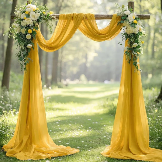 DRAPPING TELA CHIFFON  (. 12 PIES)  2 COSTURAS. ( GOLD )